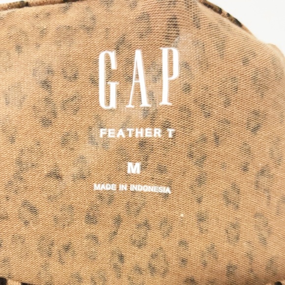 Gap Heather T Cheetah Print Long Sleeve Top Womens Size Medium Casual Layers - Picture 7 of 7